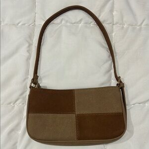 Elegant Brown Patchwork Women's Bag